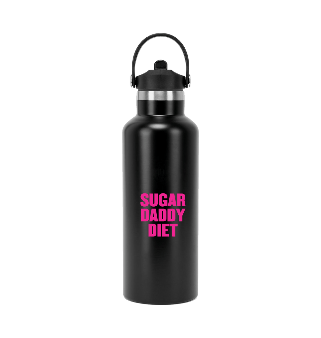 Black Water Bottle Front