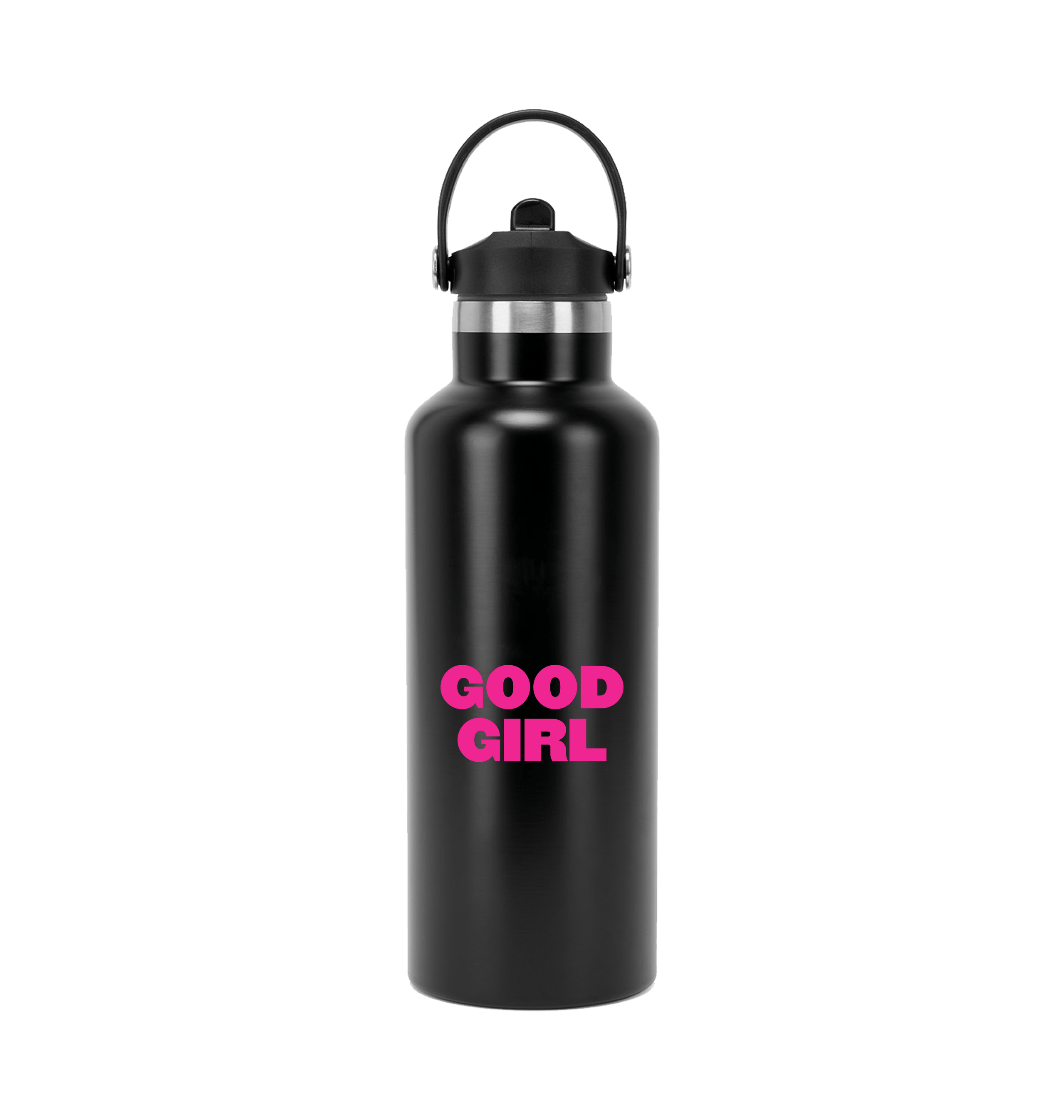Black Water Bottle Front