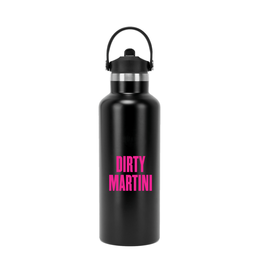 Black Water Bottle Back