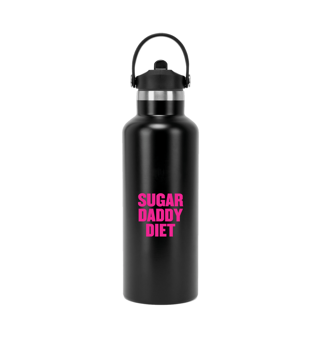 Black Water Bottle Back