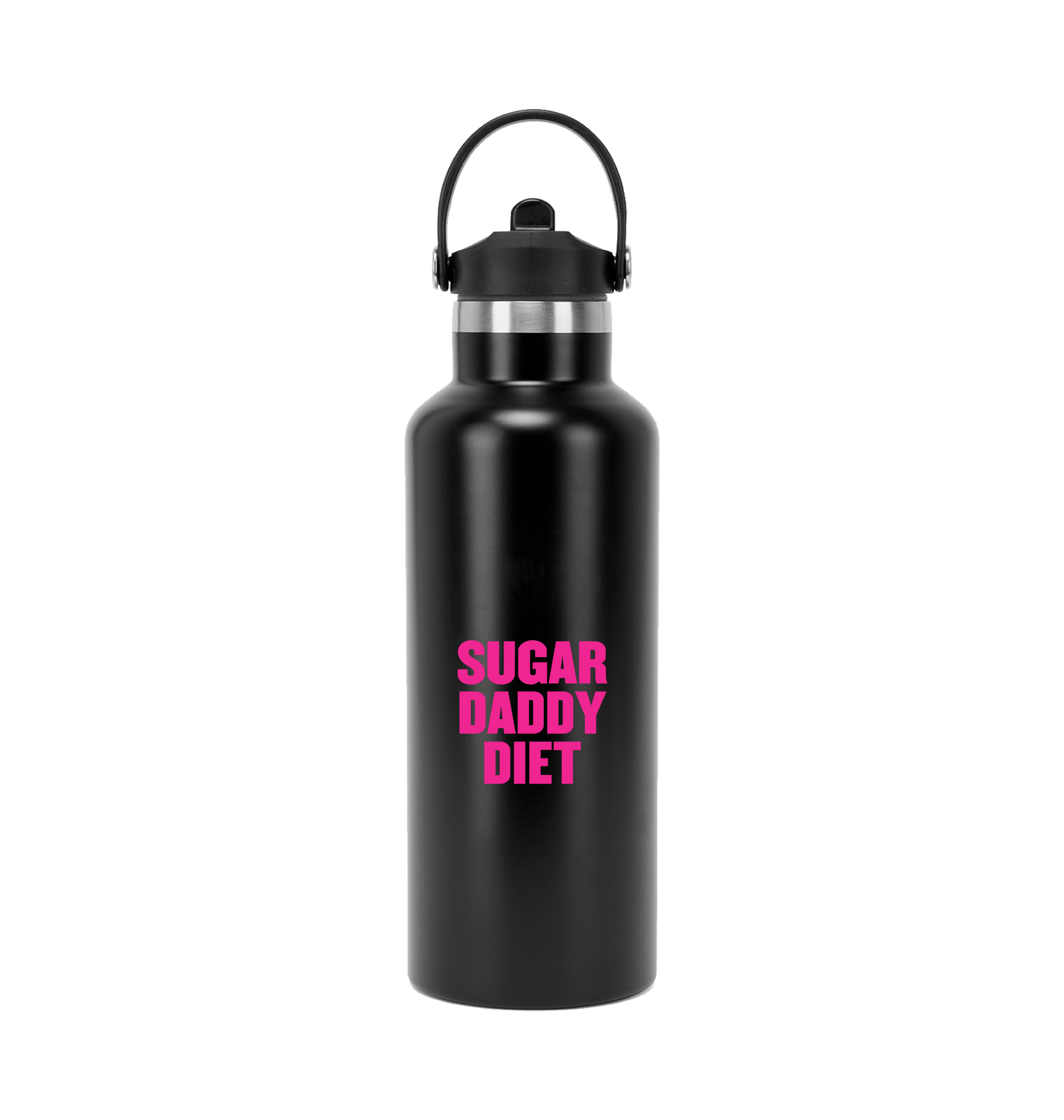 Black Water Bottle Back