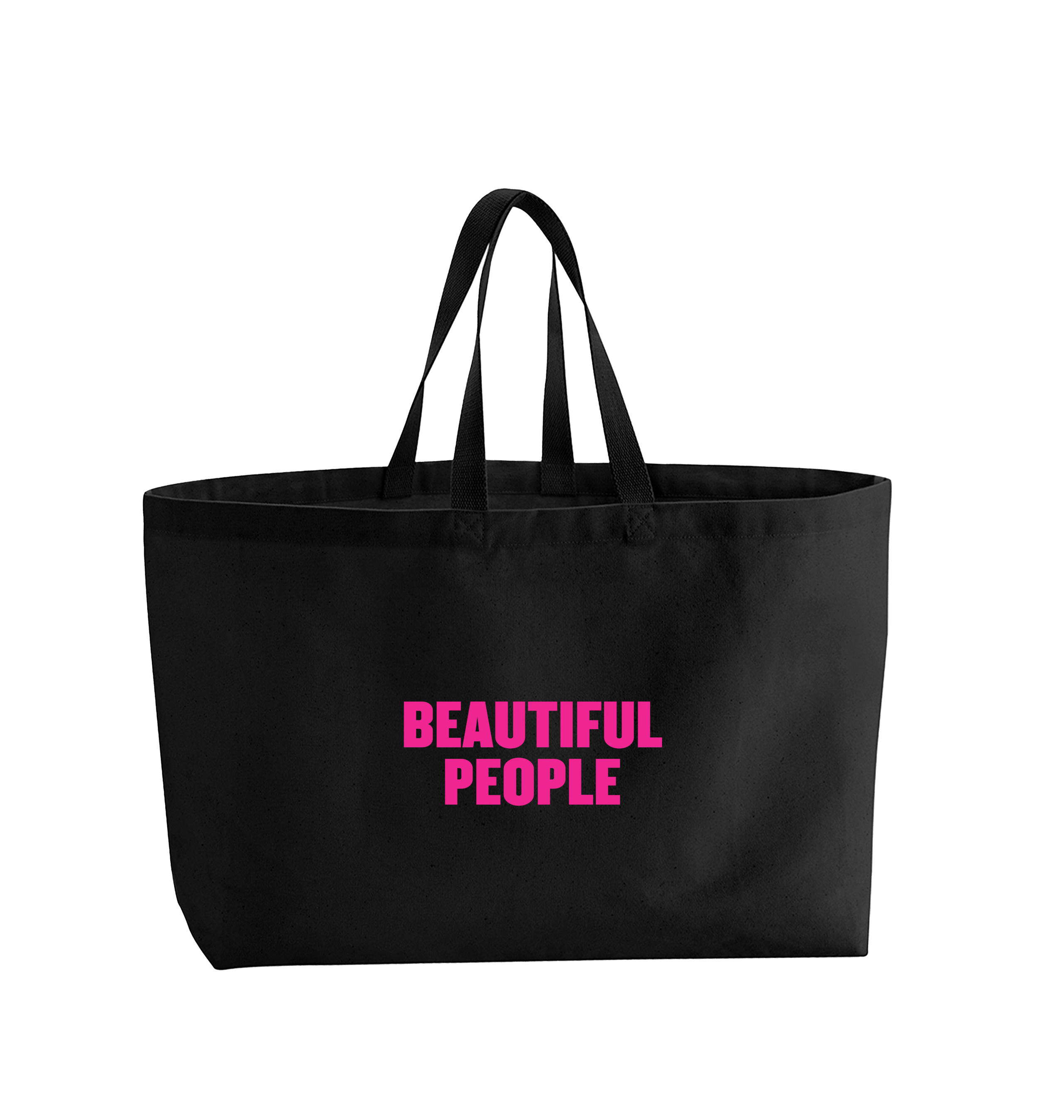 Black Printed Bag Front