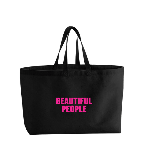 Black Printed Bag Front