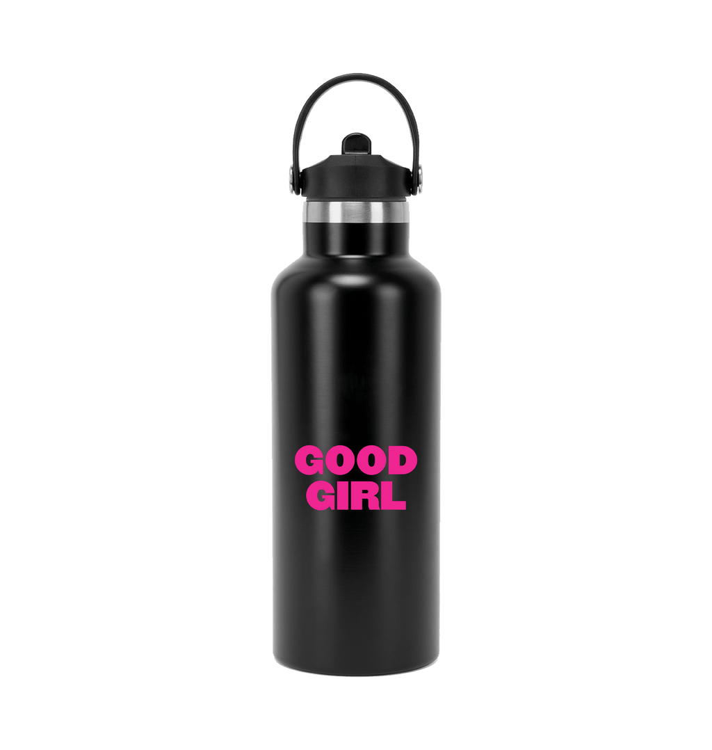 Black Water Bottle Back