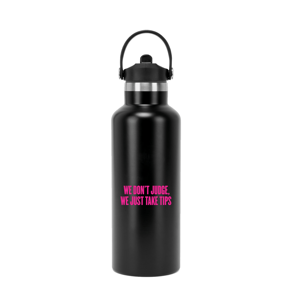 Black Water Bottle Back