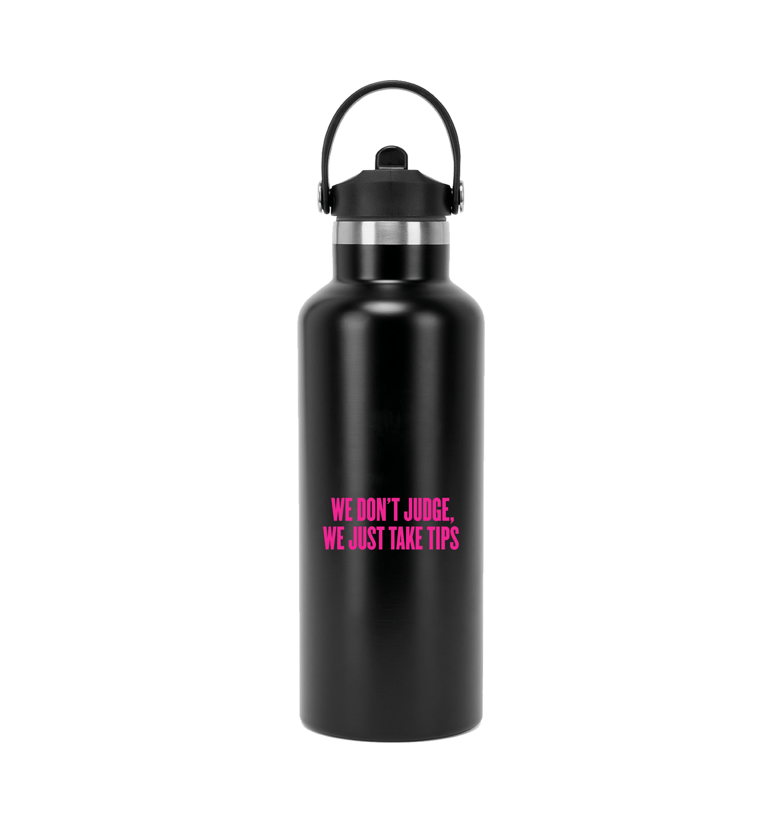 Black Water Bottle Back