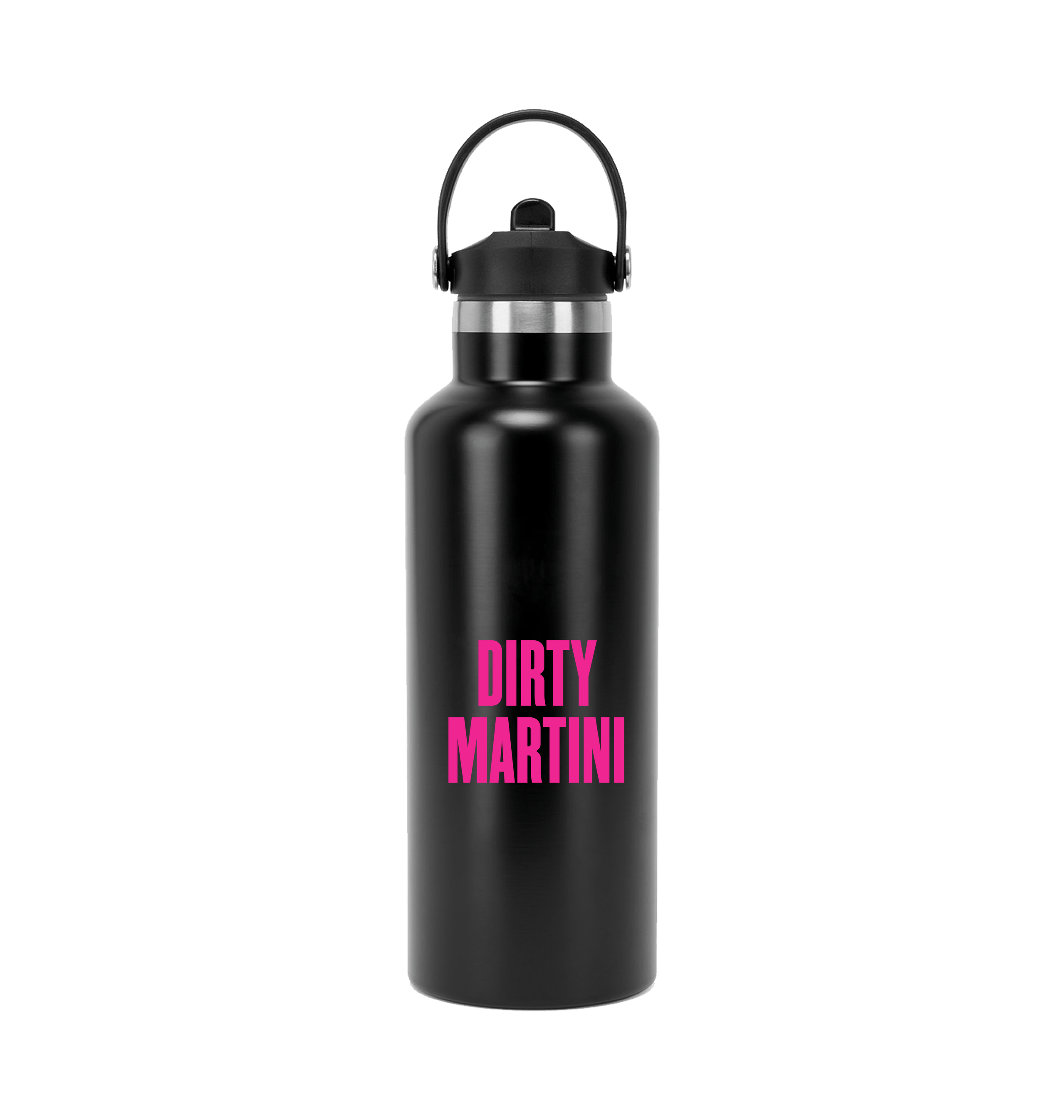 Black Water Bottle Front